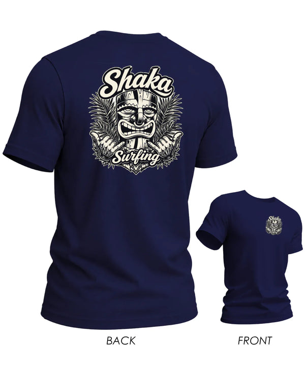 T-Shirt Shaka Surfing Tiki Hawaiian Tee