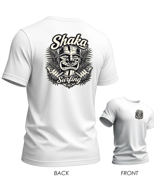 T-Shirt Shaka Surfing Tiki Hawaiian Tee