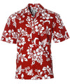 Island Hibiscus Aloha Shirt Red