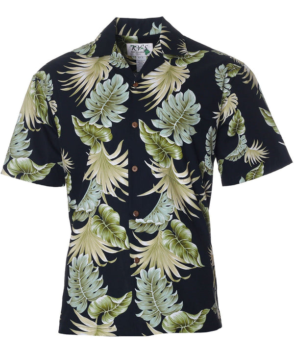 Lei of Aloha Cotton Shirt Black