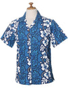 Hibiscus Leis Camp Hawaiian Shirt for Women Blue KY