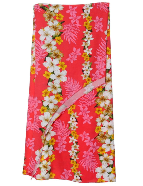 Hibiscus Leis Full Size Large Sarong Cover-up Coral