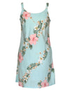 Hibiscus Leis Short Hawaiian Dress Aqua