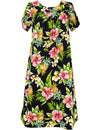 Hibiscus Pineapples Valley Pull Over Short Muumuu Dress