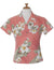 Hibiscus Trend Fitted Women's Blouse Coral Two Palms