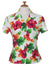 Hibiscus Watercolor Fitted Hawaiian Blouse White