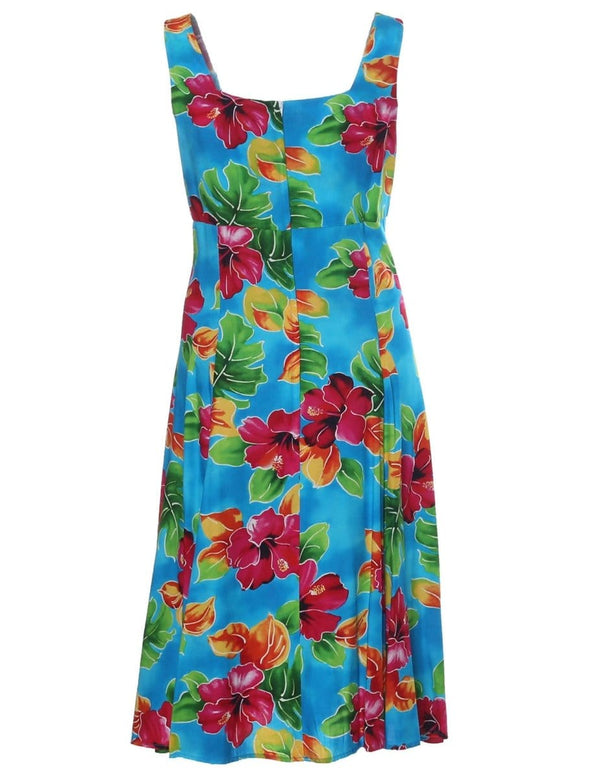 Hibiscus Watercolor Short Hawaiian Sundress
