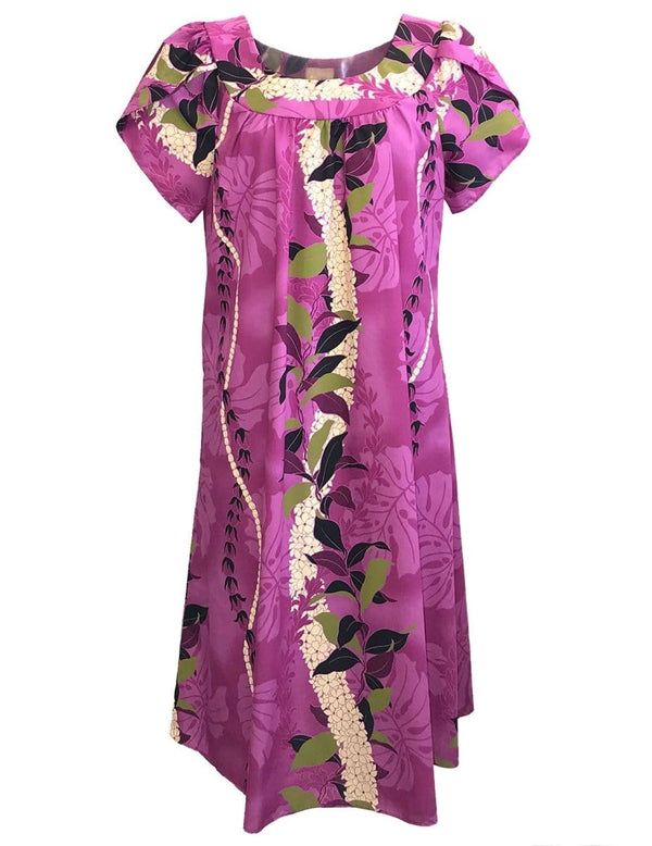 Ilima Flower Lei Muumuu Dress Pull Over Fuchsia