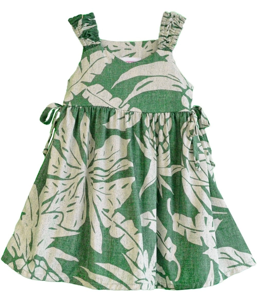 Infant Girl Baby Dress Viva Pineapples Sage / 12M Infant Girl Baby Dress Viva Pineapples Sage / 12M