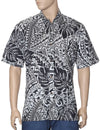 Tribal Shirt Design Button Up Malama Black