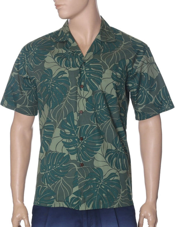 Island Botanic Aloha Shirt Resort Green