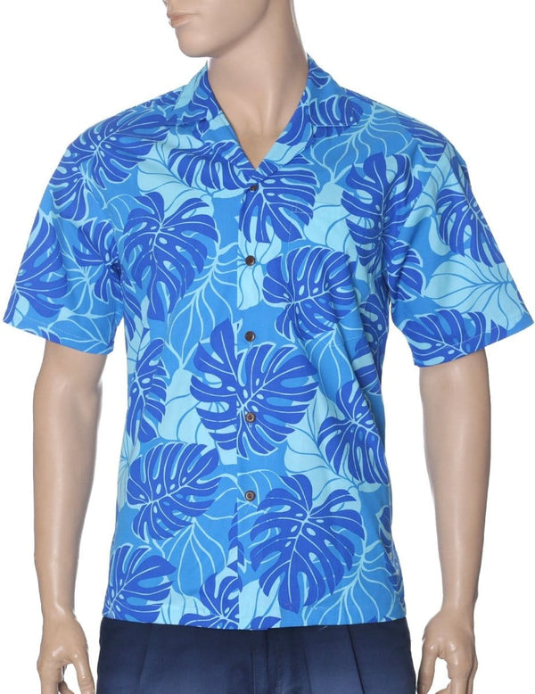 Island Botanic Aloha Shirt Resort Sky Blue
