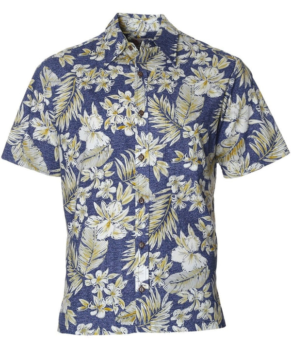 Island Botanical Aloha Shirt Navy