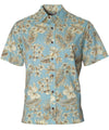 Island Botanical Aloha Shirt Turquoise