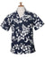 Island Hibiscus Women Camp Hawaiian Shirt Navy KY