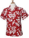 Island Hibiscus Women Camp Hawaiian Shirt Red KY