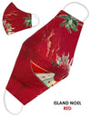 Island Santa Christmas Face Mask Red KY