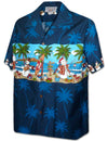 Island Snowman Hawaiian Santa Navy