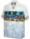 Island Snowman Hawaiian Santa White