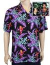 Jungle Bird Parrots Black Shirt Magnum PI