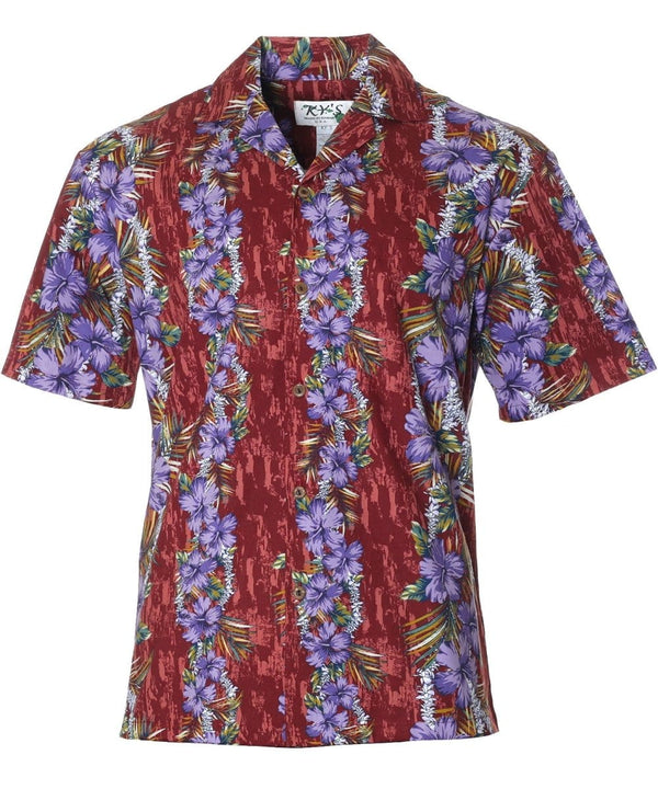 Kaimana Aloha Shirt Maroon