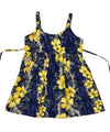 Kaimana Hawaiian Sundress for Girls Navy