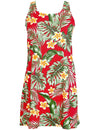 Kaipo Aloha Hawaiian Dress A-Line Back Cutout Red