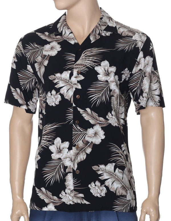 Kalama Hawaiian Shirt Black