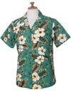 Kalea Women's Camp Hawaiian Shirt Green KY