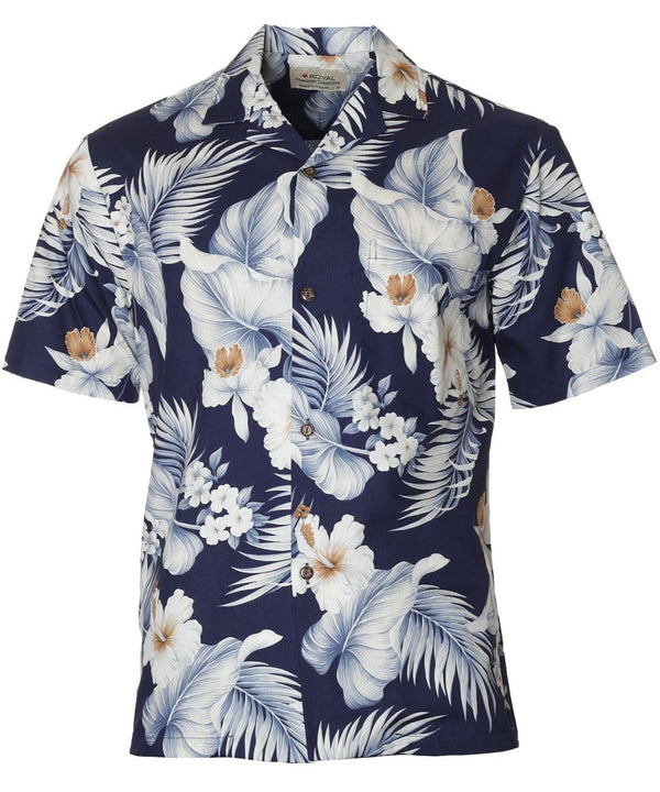 Kekoa Men's Hawaiian Shirt Navy