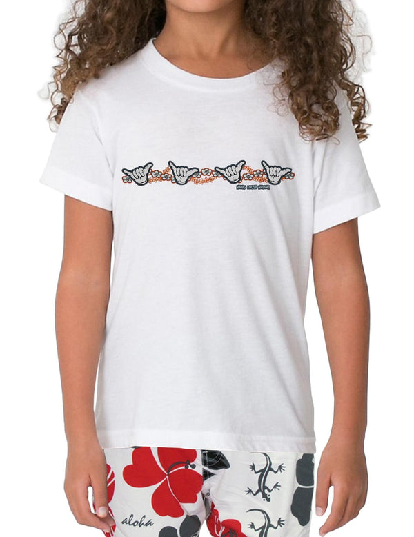 Kids T-Shirts ShakaTime Hang Loose Hawaii White