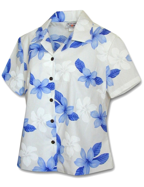 Koala Manoa Fitted Women's Blouse Blue Pacific Legends