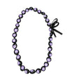 Purple Kukui Nut Hand Painted Polished Candlenut Hawaii Lei