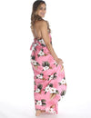 Large Full Size Pink Sarong Cover-up Hibiscus Jungle Pink