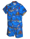 Long-boards Woody Cars Boys Toddler Clothes Set Navy Pacific Legend