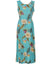 Long Hawaiian Dress Ceres Green Tie-Back Green
