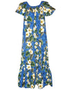 Long Muumuu Hawaiian Dress Kalea Blue
