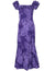 Long Ruffle Purple Muumuu Dress Monstera Ceres Purple