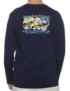 Hawaiian Islands Map Long Sleeves T-Shirt Navy