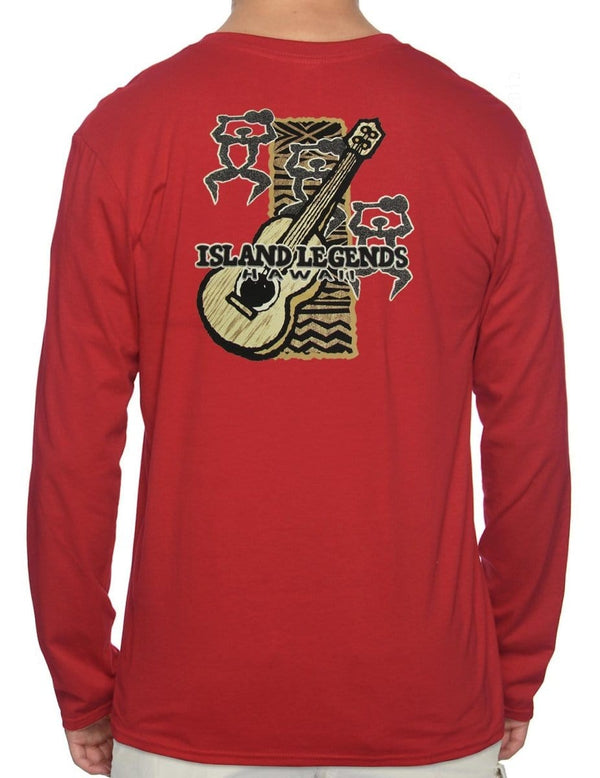 Long Sleeve T-Shirt Sweatshirt Ukulele Warriors Red