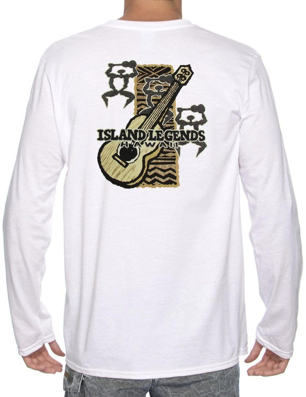 Long Sleeve T-Shirt Sweatshirt Ukulele Warriors White