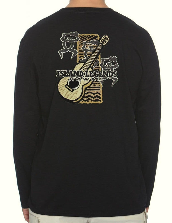 Long Sleeve T-Shirt Sweatshirt Ukulele Warriors Black