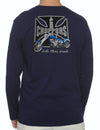 Island Choppers Hawaiian Long Sleeve T-Shirt Navy Shaka Time Hawaii