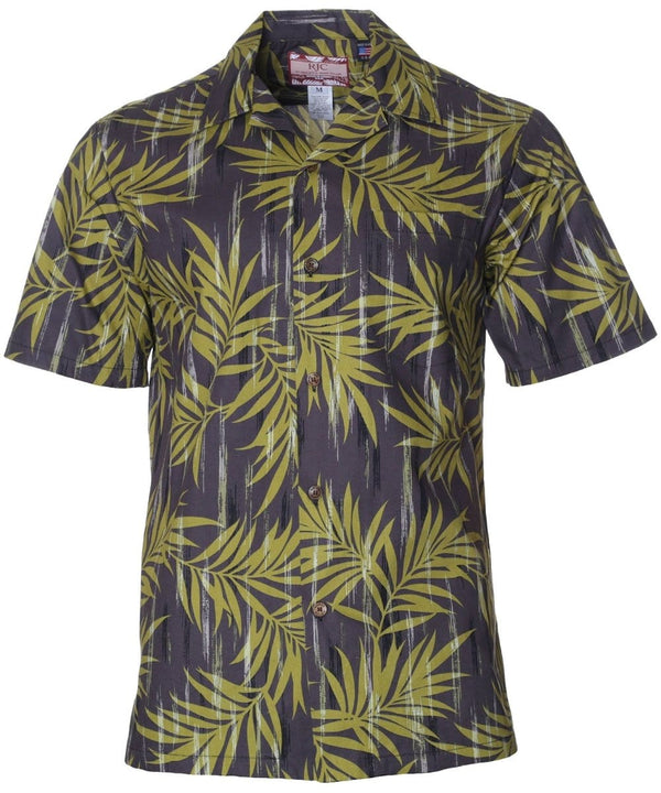 Majestic Palm Aloha Shirt Charcoal