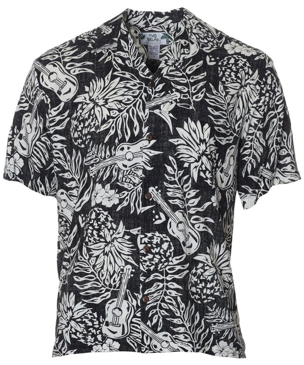 Makaha Hawaiian Shirt Black