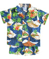 Mauna Loa Toddler Boy's Hawaiian Clothes Set Navy