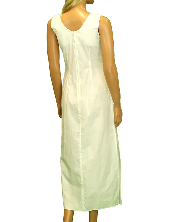 Alika Long Maxi Side Border Band Sleeveless Hawaii Dress