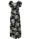 Classic Orchids Full Length Dress Cap Sleeves Black KY