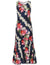 Maxi Long Navy Dress Hawaiian Orchid Panel Navy