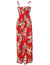 Maxi Long Smock Floral Hawaiian Dress Hanapepe Red Fits XS to XL (2-16)